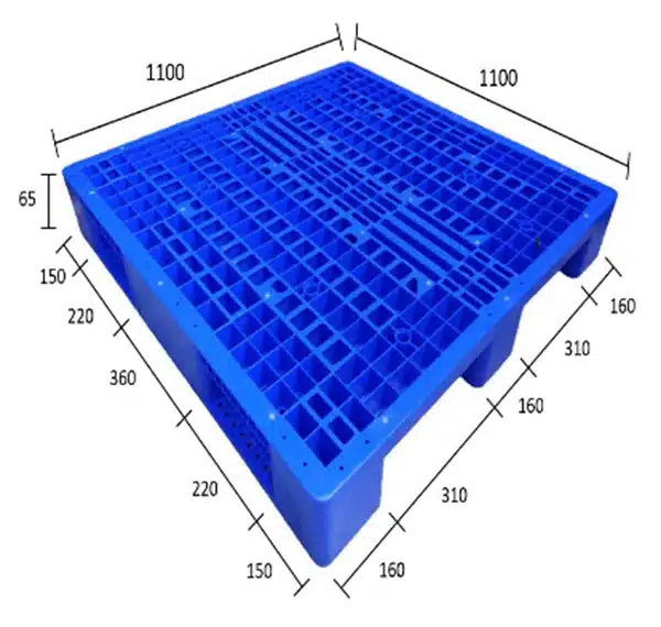 Pallet nhựa kích thước 1200x1000x150mm